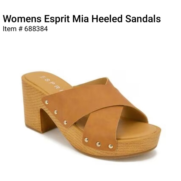With a boho feel, the Esprit Mia heeled sandals color is Whiskey size 9.5 - Picture 10 of 11